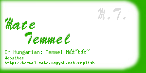 mate temmel business card